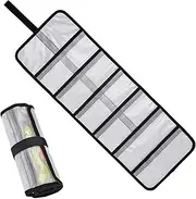 Fishing Lure Wrap,PVC Roll Up Fishing Bait Protective Wrap | Lightweight Tackle Storage Bag for Men Women Youth Girls Mom Dad
