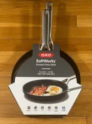 Non stick Frying Pan 11" 9.5" Inch OXO Softworks Cookware Frying Pan Skillet Set