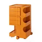 ArtissIn Storage Cabinet Side Tables Bedside Table Trolley Shelf 5-Tier Orange