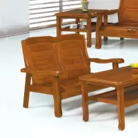 在飛比找momo購物網優惠-【MUNA 家居】5011型柚木色實木雙人椅/不含1+3+大