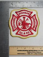 H1b Fire Department patch Michigan Southern Association F.C. & F.F.