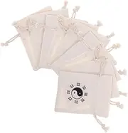 FOYTOKI 10pcs Skipping Rope Storage Bags Linen Wedding Pouch Harvest Treat Bags Mini Sachet Bag Favor Bags Drawstring Mini Drawstring Bag Fragrance Bag Linen Pouches Fabric