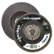 Weiler 31353 Wolverine 4-1/2" x 5/8"-11 UNC NUT Abrasive Flap Disc, 120 Grit ...
