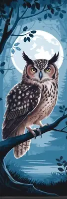 OWL BIRD BLUE SKY/MOON/ ,CAT,FAIRIES-UNIQUE BOOKMARKS