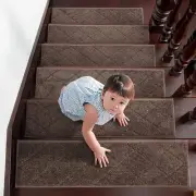 Stair Treads for Wooden Steps, 8" X 30"(4 Pcs) Non Slip Indoor Stair Runner Mats