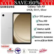 Samsung Galaxy Tab A9 64GB 4GB RAM Wi-Fi 8.7" Android Tablet Laptop Silver New
