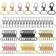 60PCS Key Chain Clip Hooks, Swivel Clasp Hooks, D Ring Clip Lanyard Hardware ...