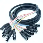 Arklove 10ft Snake Cables Audio Balanced Patch XLR to XLR Cable 6 Channel Connector Digital Splitter Microphones Stage & Studio Recording Equipment Profesional Live Cable