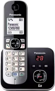 DECT Digital Cordless Phone with Built in Answering Machine and 1 Handset Black