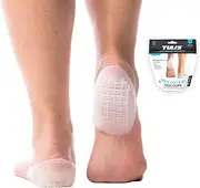 Tuli's Heavy Duty Gel Heel Cup, TuliGEL Shock Absorption Cushion Insert for Plantar Fasciitis, Sever's Disease and Heel Pain Relief, Regular
