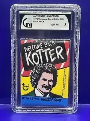 1976 Topps WELCOME BACK KOTTER Sealed Wax Pack Gum Gabe Travolta GAI 8 NM MINT