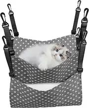 EXAOMBLE 2Pcs Adjustable Cat Hammock Cozy Indoor Swing Bed for Cats and Puppies Soft with Secure Buckles for Relaxation and Resting Stylish Design Easy