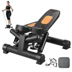 VEVOR Stair Stepper for Exercise at Home Mini Twist Stepper Resistance Band