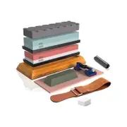 Knife Sharpening Stone,4 Side Grit 400/1000 3000/8000 Whetstones