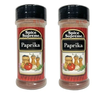Spice Supreme PAPRIKA Food Seasonings Kitchen Cooking Herbs Spices 2.5oz 2-Pack