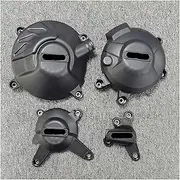 Engine Timing Part Covers for Yamaha MT-09 FZ-09 Tracer Scrambler XSR900 2015-2020 Black Left Motorcycles Engine Cover Protective Case Engine Guards Starter Cover(1set)