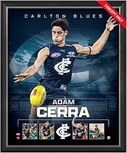 Adam Cerra Carlton Blues Official Licensed AFL Print Framed