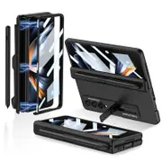 For Samsung Galaxy Z Fold4 5G Foldable Magnetic Flip Case With Holder & Pen Slot - Gkk