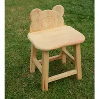 在飛比找樂天市場購物網優惠-可愛動物無垢檜木兒童椅 (小熊) （送兒童餐具)