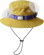 [Générique] Bucket Hat For Women - Beach Bucket Hats For Men | Foldable Hat With Chin Strap, Sun Hat For Women, Retro Layers For Clothing Accessories, Yellow
