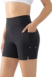 [Cosmolle] Women's 5" High Waisted Swim Board Shorts with Pockets Quick Dry UPF 50+ Beach Shorts with Liner
