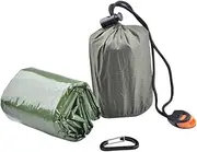 KOMBIUDA Roll-up Emergency Sleeping Bag Aluminum Mat Outdoor Sleep Sack for Survival Bright Whistle for Rescue