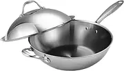 [Cooks Standard] Wok Multi-Ply Clad Stir Fry Pan, 13-Inch, Silver