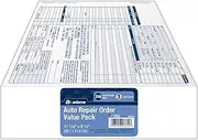 Adams Garage Repair Order Forms, 8.5 x 11 Inch, 3 Parts, 250-Count, White and Canary and White Tag (GT3811)