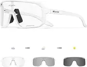 SCVCN Photochromic Cycling Glasses Sport Sunglasses Clear MTB BMX Men Women Running Driving