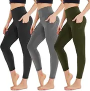 [HIGHDAYS] High Waisted Yoga Pants for Women - Soft Tummy Control Leggings with Pockets for Workout Running