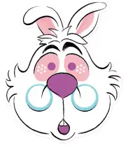 White Rabbit from Alice in Wonderland Official Disney 2D Single Card Party Mask
