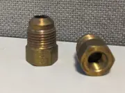 46F-6-2 SAE 45° FEMALE CONNECTOR BRASS FITTING ONE EACH