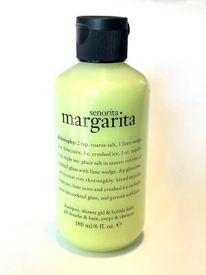 Philosophy "Senorita Margarita" 6 Ounce Shower/Gel/Shampoo, New Sealed 6oz