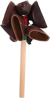 SOPOTUTU Traditional Wooden Hand for Boys and Girls Baby Musical Instrument Hand Percussion Toys Natural Wood Preschool Rattles