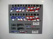 Cooperstown Tennessee Police Vehicle Decals 1:24