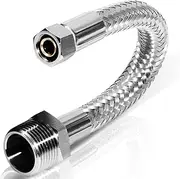 00657349 657349 Dishwasher Water Flex Hose Supply Adapter Compatible With Bosch Thermador Gaggenau Dishwashers, Braided Stainless Steel Water Supply Line Replacement Part 2693524 AP5618160 PS8731706