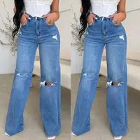 在飛比找ETMall東森購物網優惠-high wais jeans women trousers