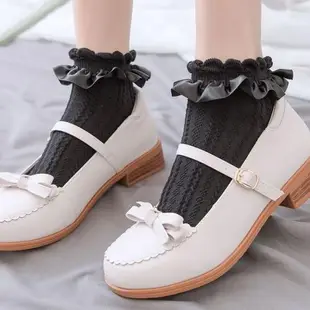 可愛日系lolita公主jk襪子女夏季ins潮蕾絲少女花邊短襪白色棉襪