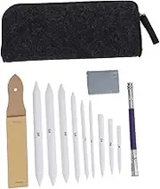 MUELODSIC 19Pcs Sketch Tool Set Professional Drawing and Blending Stumps Painting Stationery for Smooth Lines Color Mixing and Shadow Effects for Beginners and Artists
