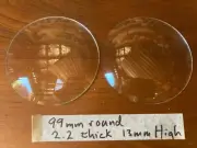 Curved glass antique New old stock 99mm round lead light stained glass
