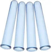 Totority 4pcs Transparent Plastic Test Tubes for Hydroponic Plant Propagation Flower Arrangements DIY Floral Vases for Home Office Desktop Decoration Easy Maintenance and Root Visibility