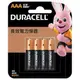 DURACELL 金頂 鹼性 4號 AAA 電池 4顆入 /卡裝
