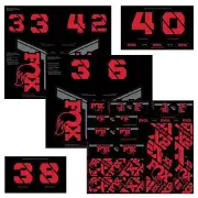 FOX MTB Fork Sticker Decal Kit 2021+ (Red - Genuine & Sealed)