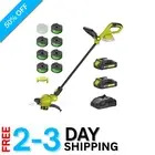 12-Inch Cordless String Trimmer & Edger - 20V with Auto Line Feed & Batteries
