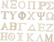 BCOATH Greek Alphabet Learning Toys 48pcs Wooden Letters Educational Number Crafts Block Letters for Boys and Girls Learning Education Toy