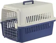 Navy Dog Puppy Cat Crate Pet Rabbit Parrot Airline Carrier Cage W Bowl 72x53x53cm
