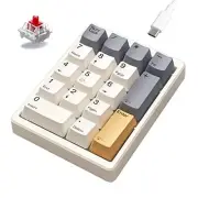 Number Pad, Mechanical Numpad Wired USB Standard 17 Keys Numeric Red switch