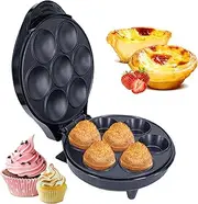 Electric Mini Pie & Quiche Maker, Nonstick Baker Cooks, Progress Deep Fill Pie Maker, Double Non-Stick Plates, LED Indicator, Non-Slip Feet, 3-5 Min Preheat, for Baking, Snacks Desserts