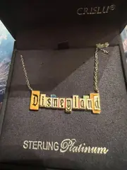 Disney Parks Crislu Disneyland Exclusive Marquee Necklace Brand New - Rev 1