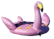 Solstice LayOn Giant Flamingo Towable Inflatable Raft 12 Riders 78inch X 82inch